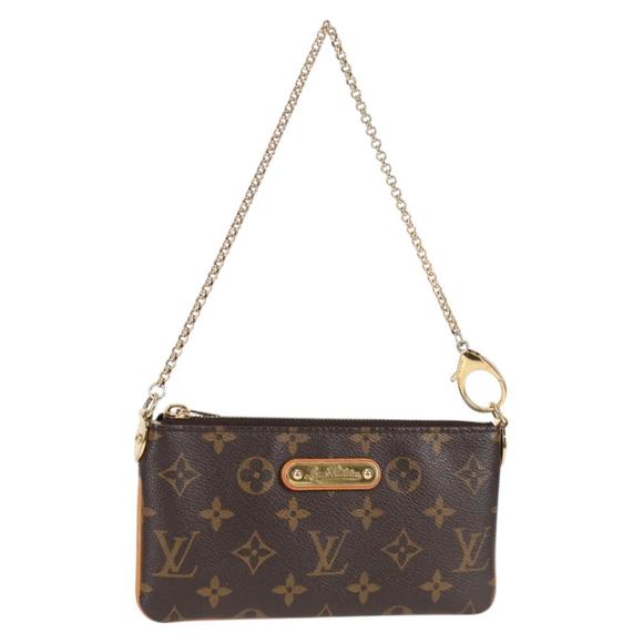 LOUIS VUITTON Monogram Chain Pochette Mila MM Pouch M60094 Auth 133662V - Picture 1 of 16
